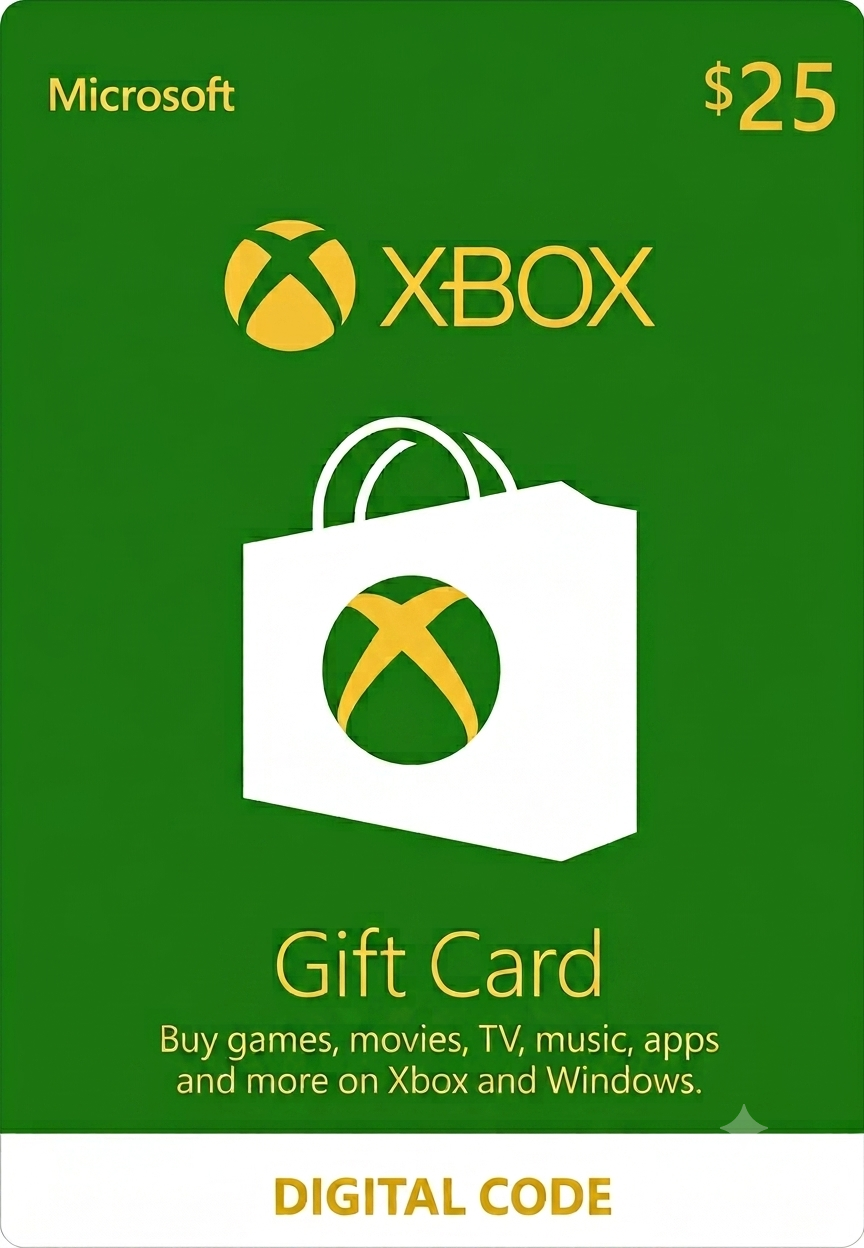 Xbox gift card 25 dollars USA Microsoft Store instant digital delivery for only 23.99€