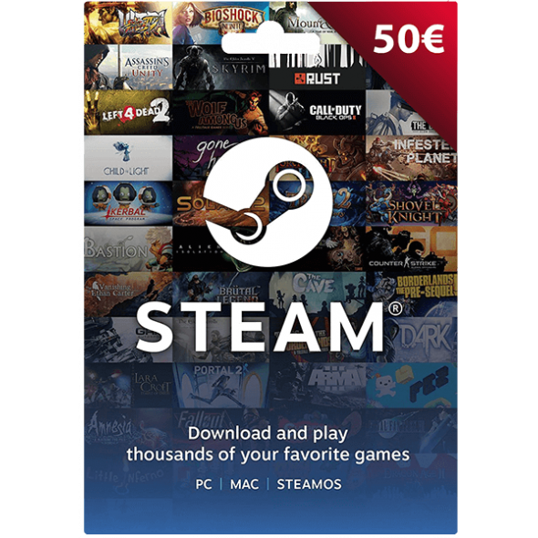 Steam Wallet 50€ (Digital Key)