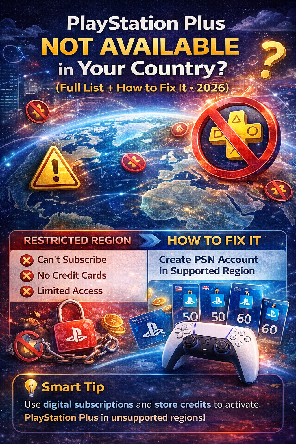 playstation plus not available countries fix psn region guide 2026 unsupported region solution