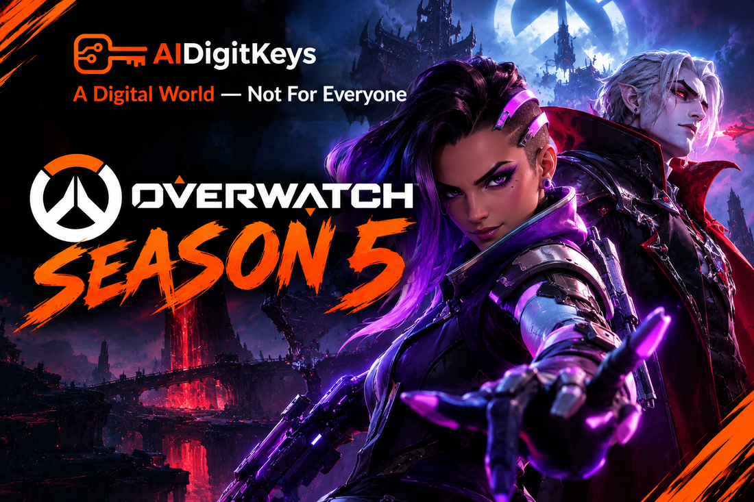 Overwatch Season 5 featuring new Support hero Doctrine and Sombra's rework
