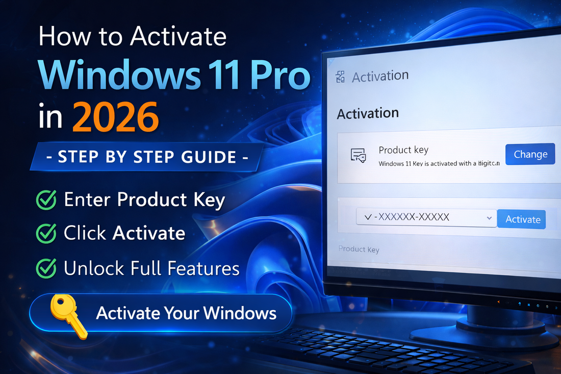 Step by step activation guide for Microsoft Windows 11 Pro product key