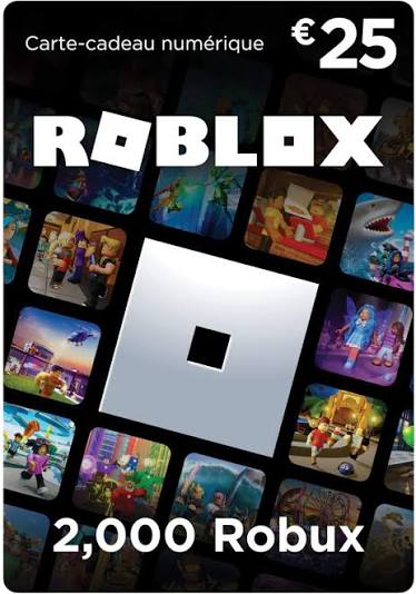 Roblox gift card 25 euro EU 2000 Robux instant digital delivery
