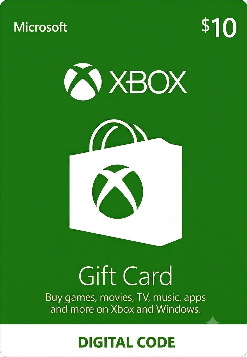 Xbox gift card 10 dollars USA Microsoft Store instant digital delivery for only 9.49 €