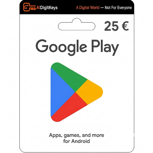 Google Play gift card 25 euro EU instant digital delivery