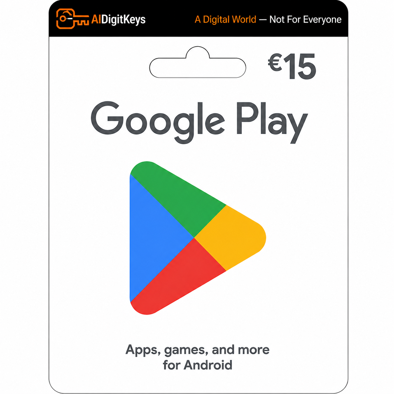 Google Play gift card 15 euro EU instant digital delivery